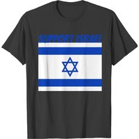 T-shirt Support Israel pour hommes en noir