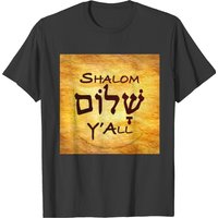 T-shirt Bouton Shalom Y'all en Hébreu pour Hommes — T-shirts pour hommes
