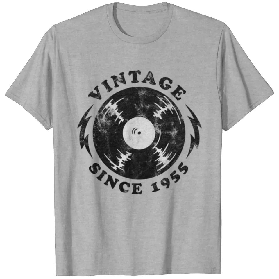 T-shirt Vintage 1955 Birthyear Vinyl pour hommes — T-shirts pour hommes
