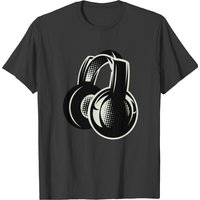Men's Headphones T-Shirt in Black