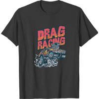 Drag Racing T-Shirt for Men in Black — Mens T Shirts
