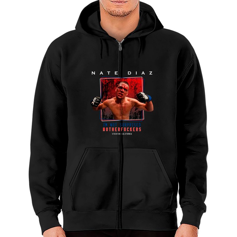 Hoodie Zippé Nate Diaz I'm Not Surprised pour Unisexe — Sweats à capuche pour hommes