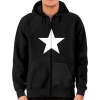 Star - Chandails à zip pour unisexe en noir