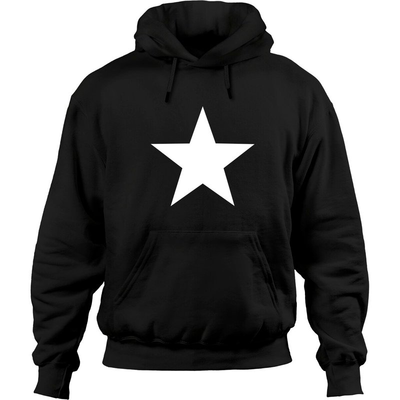 STAR - Star Sweatshirts Unisex Noirs — Sweats à capuche pour hommes