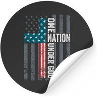 One Nation Under God - Christian USA Cross Flag Stickers — Stickers & Decals
