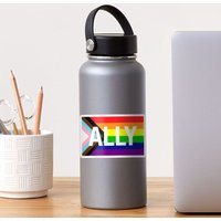 Autocollant Ally du Drapeau de la Fierté Progressiste — Autocollants et stickers