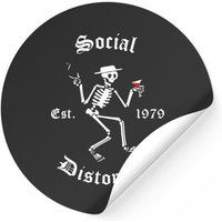 Autocollants Social Arts Distortion Band Music 1979
