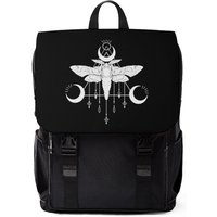 Goth Moth Moon Occult Crescent Dark Art Unisex Shoulder Backpack