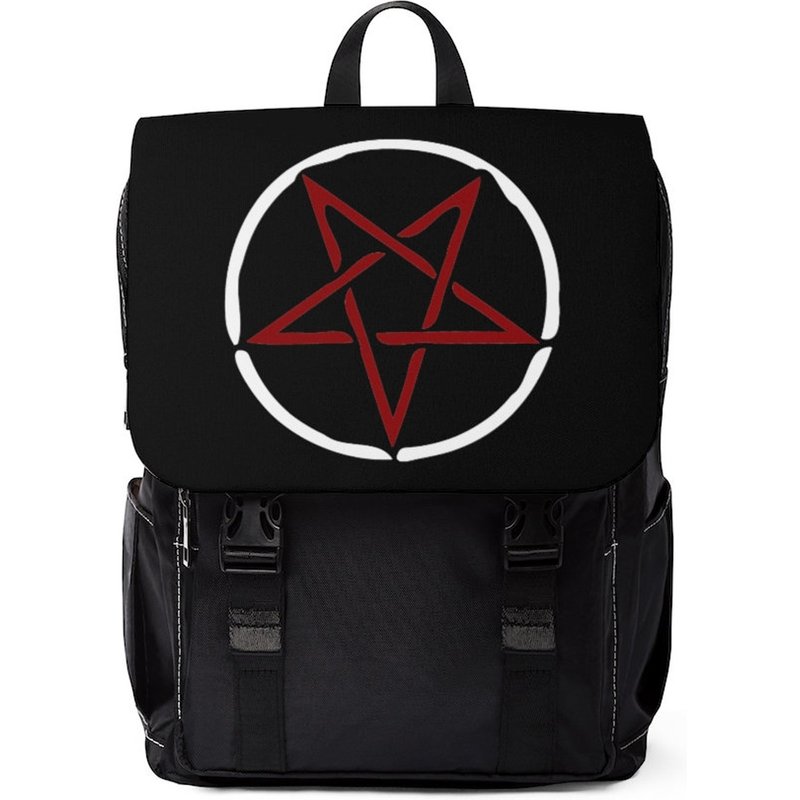 Sac à dos gothique unisexe avec pentagramme rouge — Sacs à dos décontractés