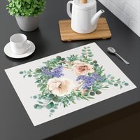 Cotton Cottagecore Eucalyptus and Roses Placemat