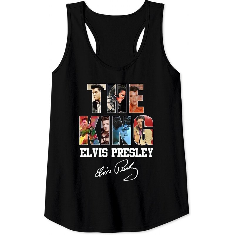 Débardeurs Signatures d'Elvis Presley pour Hommes en Noir