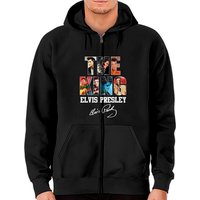 Le Roi Elvis Presley Signatures Hoodie Zippé