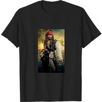 T-shirt classique Johnny Depp pour hommes en noir