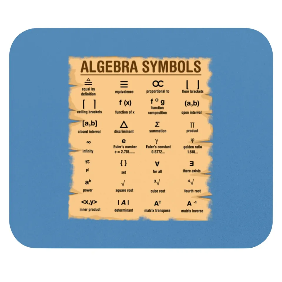 Algebra Symbols Math Mouse Pads