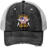 Never Underestimate An Old Man Who Has A DD-214 Alumni Trucker Hat — Baseball Cap