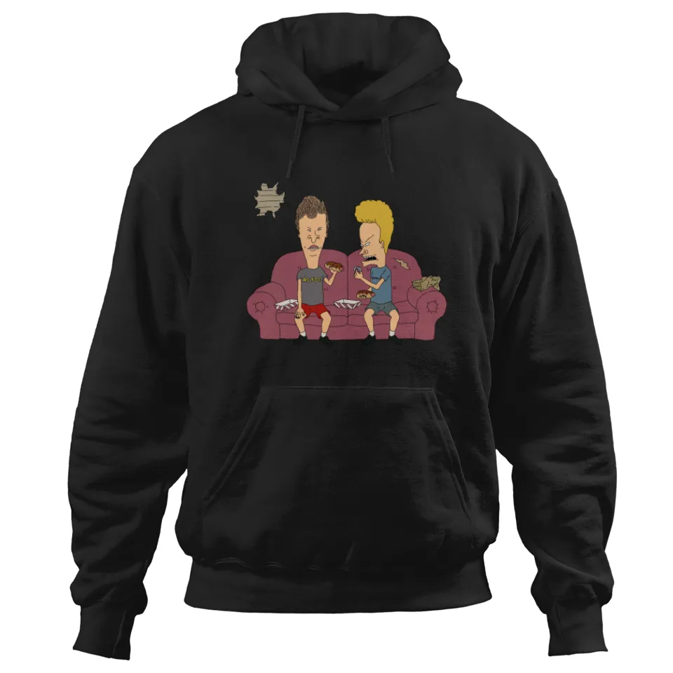 Hoodie Unisexe Noir Beavis And Butt-head — Sweats à capuche pour hommes