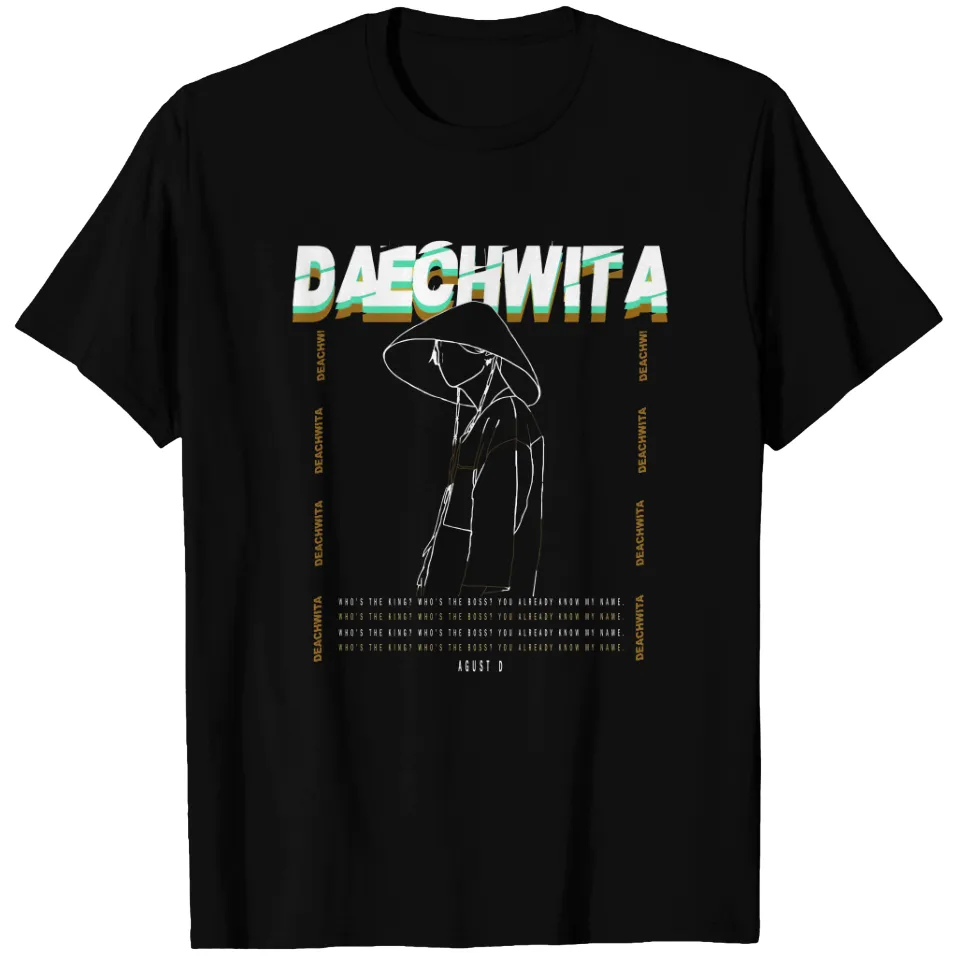 T-shirt Agust D Daechwita pour hommes - Noir — T-shirts pour hommes