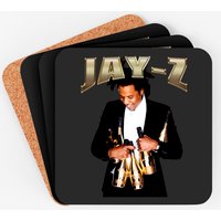 Jay-z Coasters with Cork Bottom and Glossy Finish