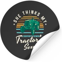 Autocollants She Thinks My Tractor's Sexy Farmer — Autocollants et stickers