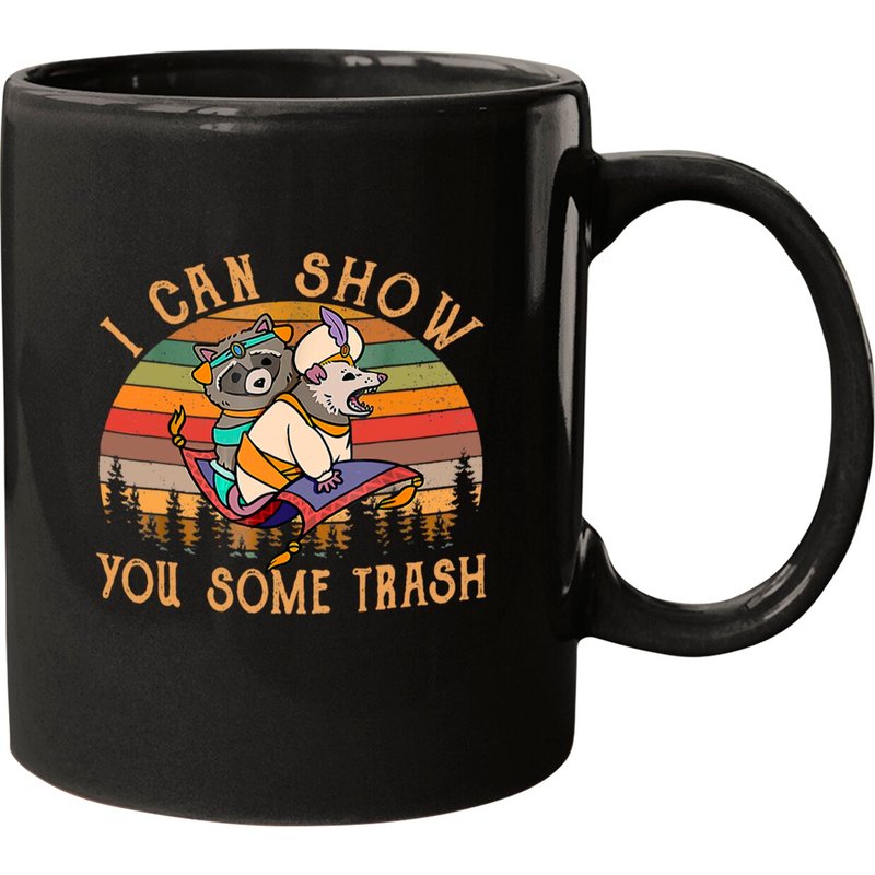I Can Show You Some Trash Racoon Possum Vintage Mug — Mugs & Tumblers
