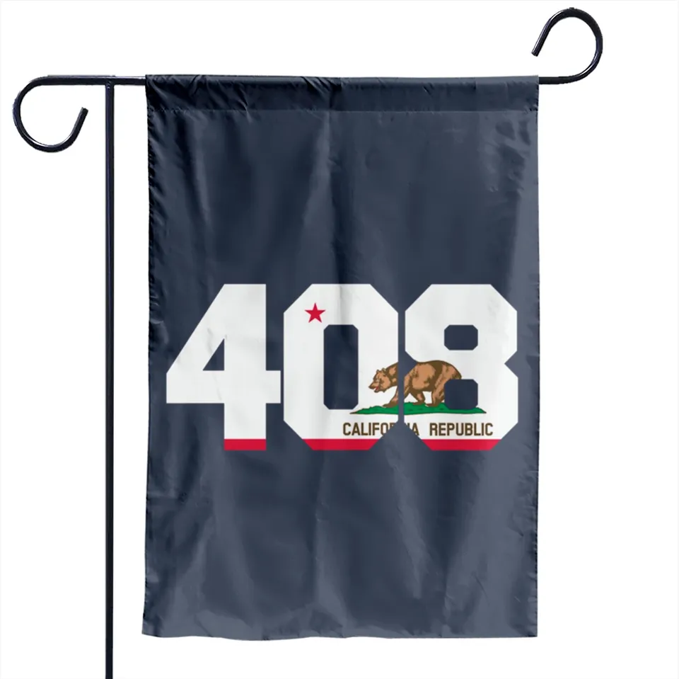 Drapeaux de jardin Area Code 408 San Jose Californie — Drapeaux décoratifs