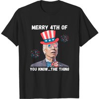 T-shirt pour hommes Biden Dazed Merry 4th Of You Know The Thing