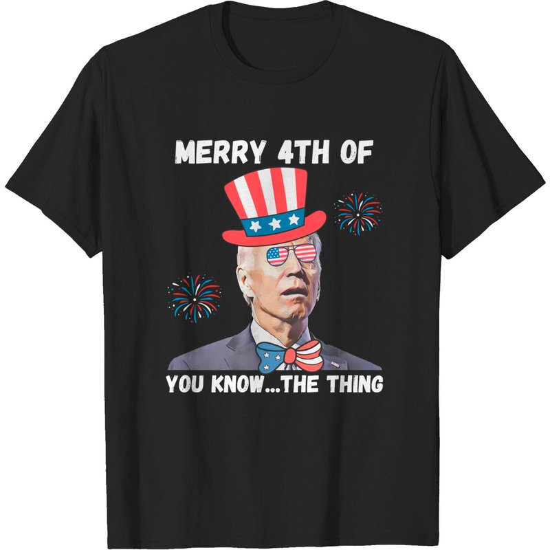T-shirt pour hommes Biden Dazed Merry 4th Of You Know The Thing — T-shirts pour hommes