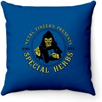 Metal Fingers Special Herbs Throw Pillows