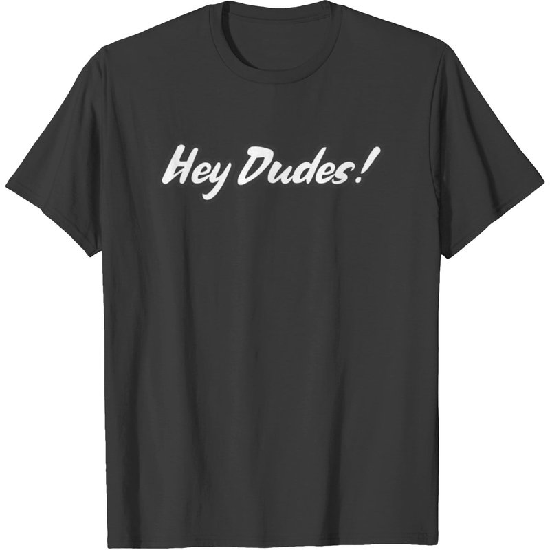 T-shirt Noir pour Hommes Hey Dudes! — T-shirts pour hommes