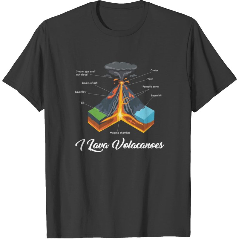 Volcano Lover Geology T-Shirt for Men — Mens T Shirts