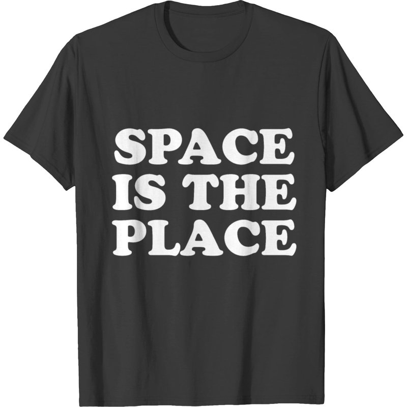 T-shirt Space Is The Place pour hommes en noir — T-shirts pour hommes
