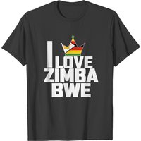 T-shirt I Love Zimbabwe pour hommes en noir — T-shirts pour hommes