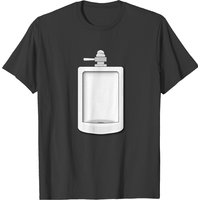 T-shirt Urinal pour hommes en noir