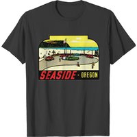 T-shirt pour hommes Seaside Oregon en noir — T-shirts pour hommes
