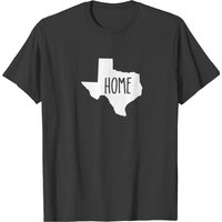 Home Texas Outline T-Shirt for Men in Black — Mens T Shirts