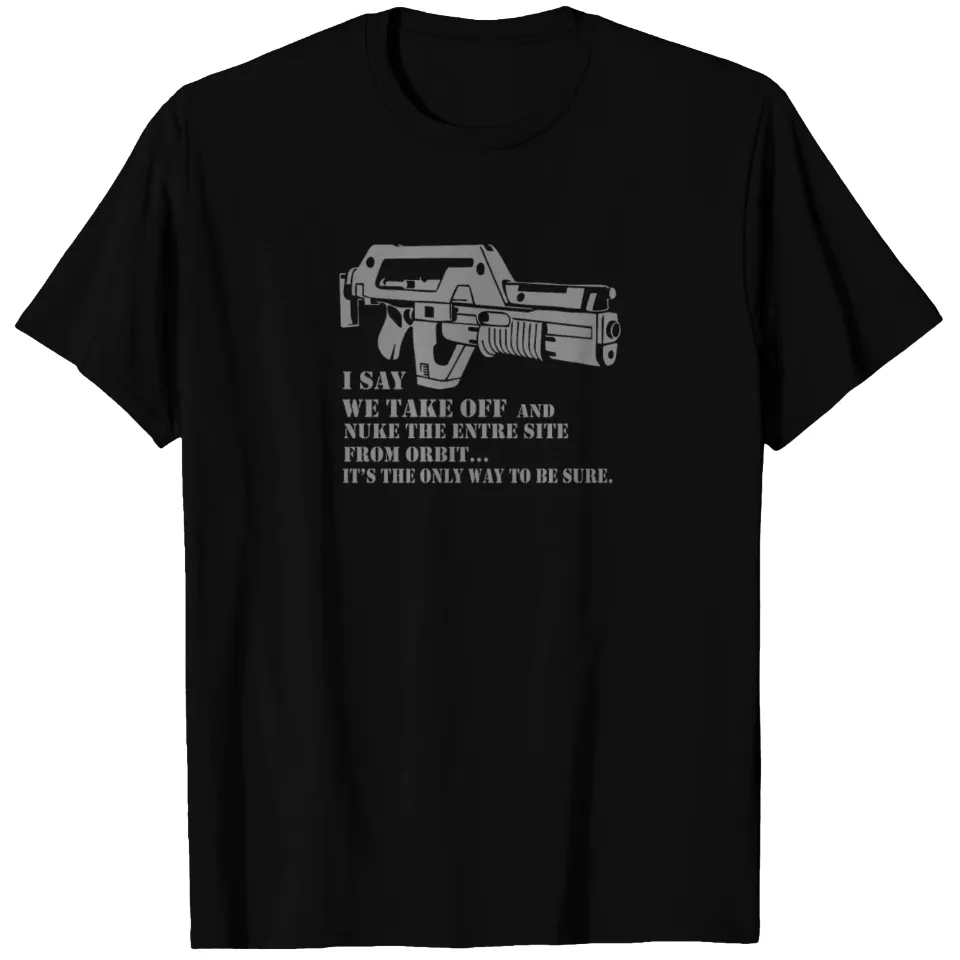 Aliens Nuke From Orbit T-shirt for Men — Mens T Shirts