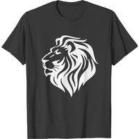 T-shirt avec tête de lion blanc pour hommes