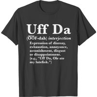 T-shirt Uff Da Definition pour hommes en noir
