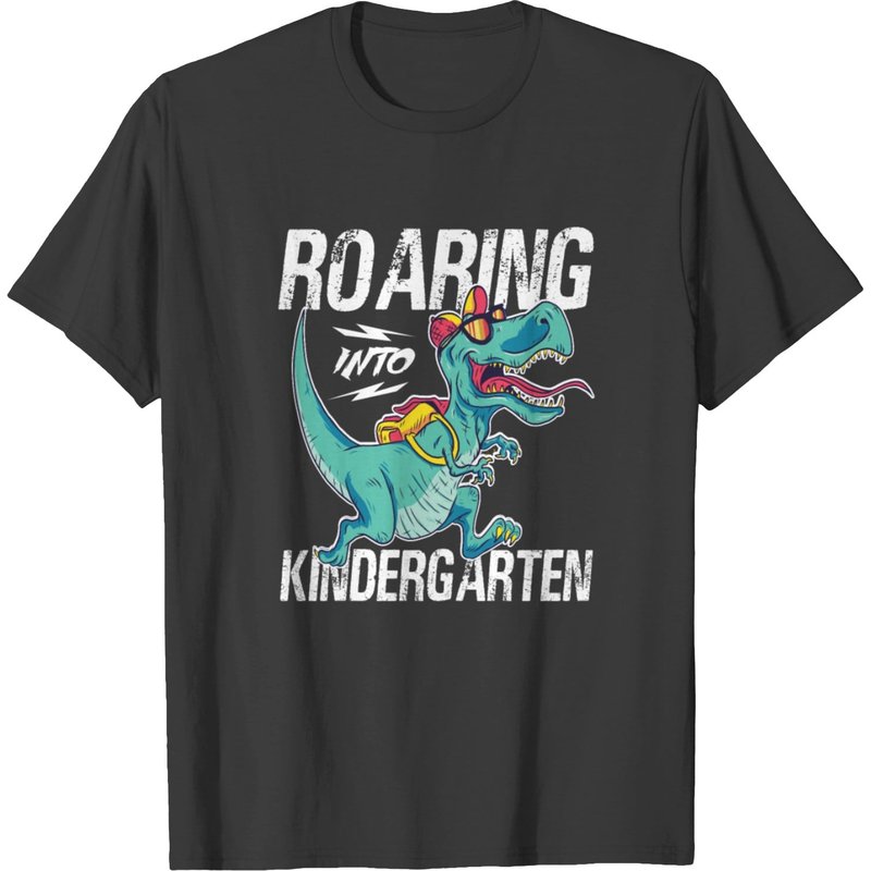 T-shirt Kita Start Roaring Into Kindergarten Dinosaurs pour hommes