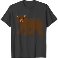 T-shirt noir Grizzly Bear pour hommes avec ours brun — T-shirts pour hommes