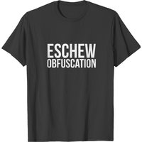 Eschew Obfuscation Men's T-Shirt in Black — Mens T Shirts