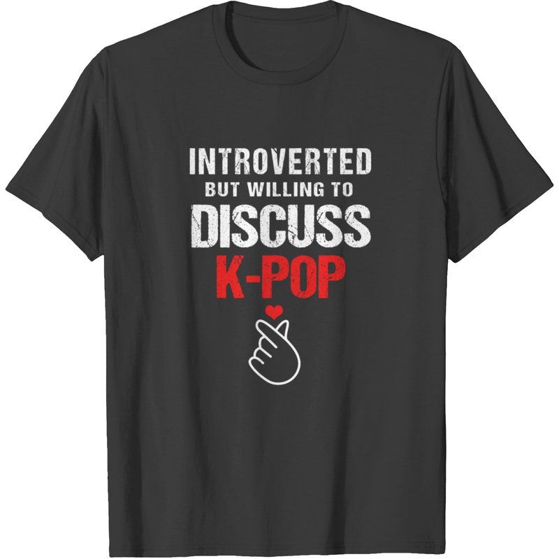 T-shirt Kpop Introverti Mais Prêt À Discuter K-pop Pour Hommes — T-shirts pour hommes