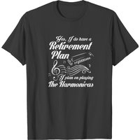 Harmonica Retirement Plan T-Shirt for Men — Mens T Shirts
