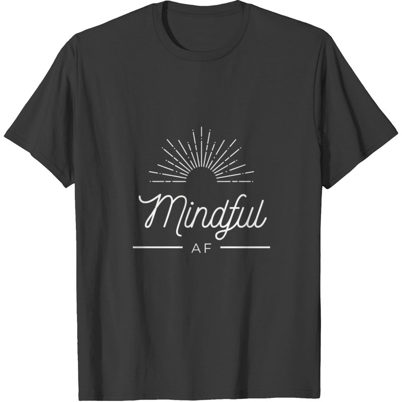 T-shirt Mindful AF pour hommes en noir