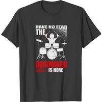 No Fear The Drummer Is Here T-shirt pour hommes — T-shirts pour hommes