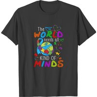 T-shirt Autisme : Le Monde a Besoin de Tous les Types d'Esprits pour Hommes