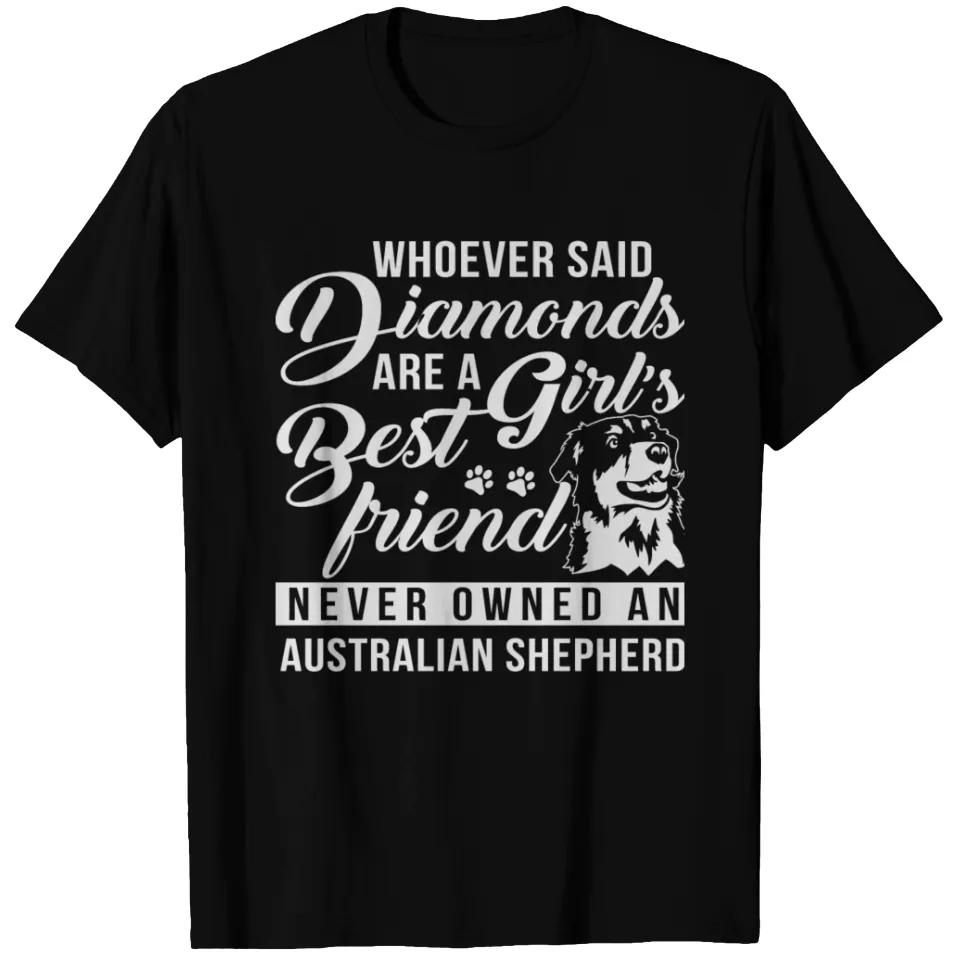 T-shirt pour hommes Australian Shepherd en noir — T-shirts pour hommes