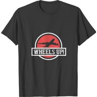T-shirt Wheels Up! pour hommes en noir