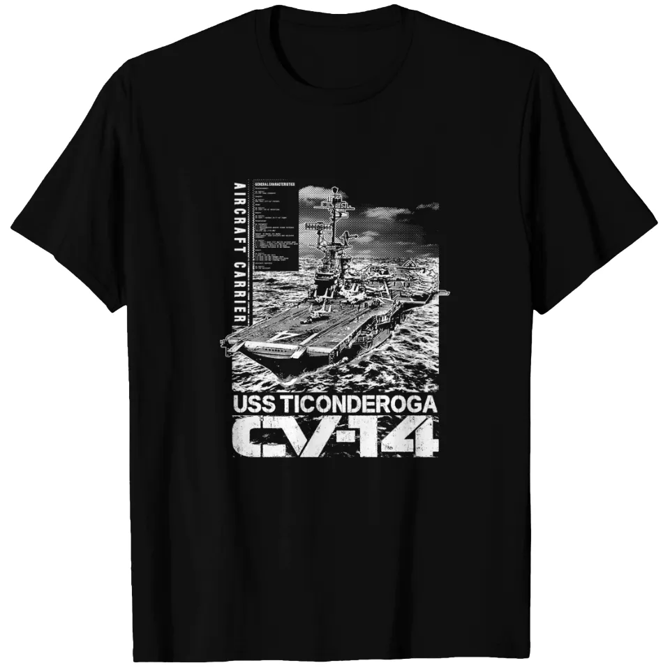 T-shirt pour hommes porte-avions Ticonderoga