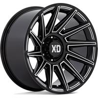 Roues XD Series XD867 Specter Milled Noir Brillant - 20x10 -18 Offset — Roues et jantes